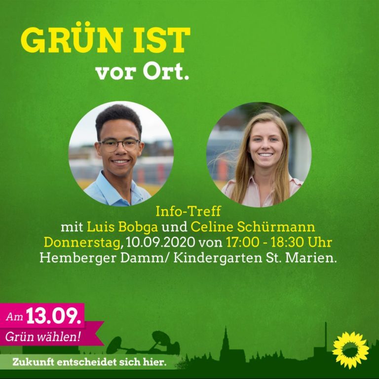 GRÜN IST vor Ort: Trefft Celine Schürmann und Luis Bobga!