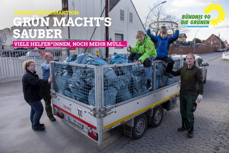 „Grün macht’s sauber“ – Grüne ziehen positive Bilanz der Aufräumaktion!