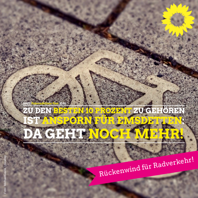 ADFC-Platzierung muss Ansporn für Förderung des Radverkehrs sein!