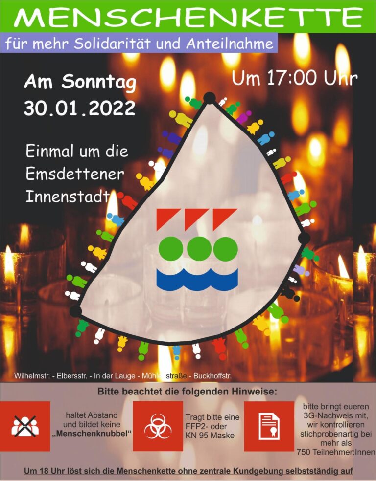 Menschenkette für mehr Solidarität und Anteilnahme!