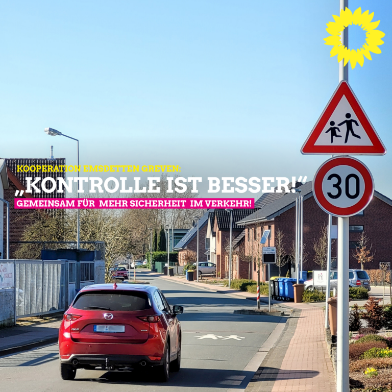 „Kontrolle ist besser“: Grüne wollen mehr Verkehrssicherheit!