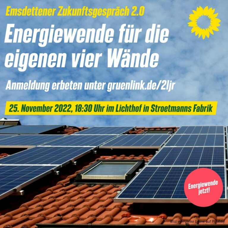 Emsdettener Zukunftsgespräch 2.0: Energiewende für die eigenen vier Wände