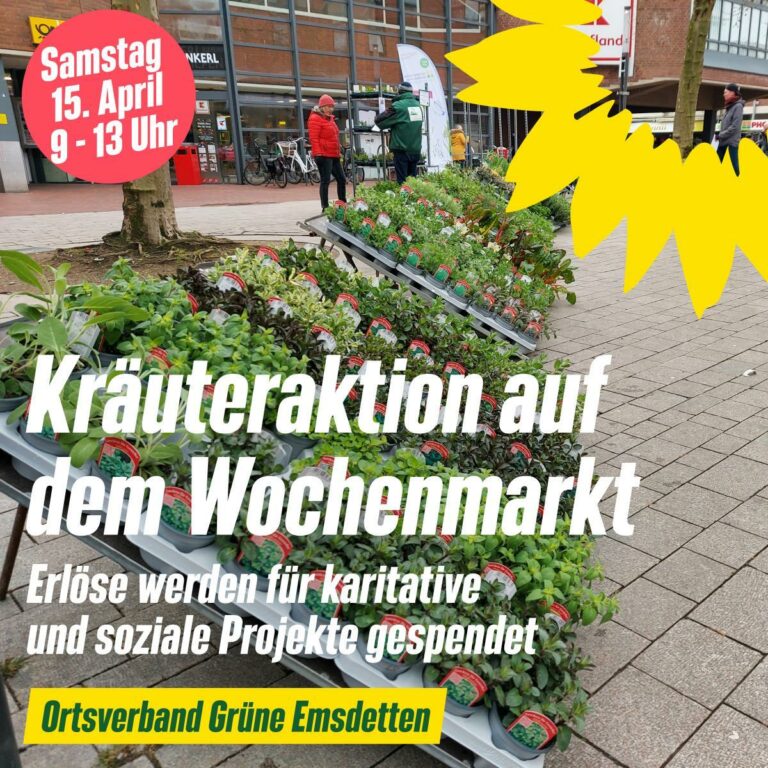 Kräuteraktion auf dem Wochenmarkt