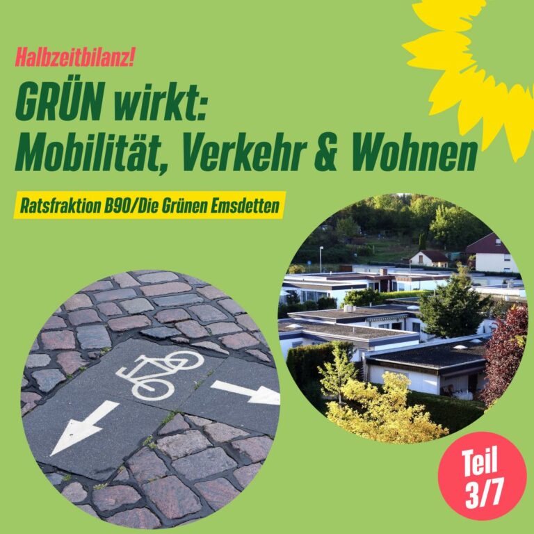 Grün wirkt: Mobilität, Verkehr & Wohnen