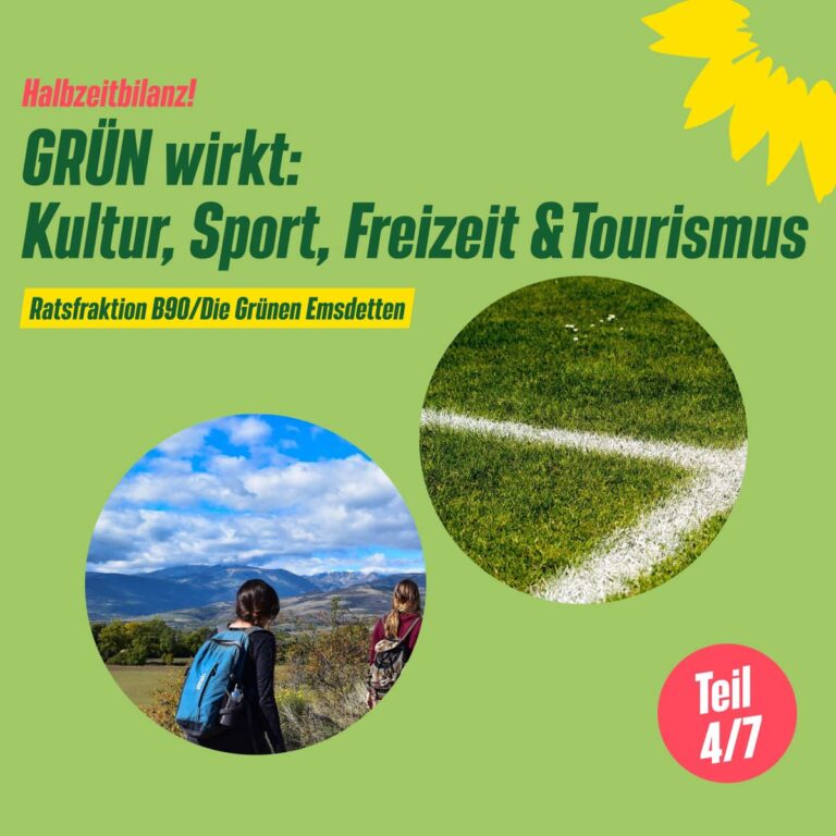 Grün wirkt: Kultur, Sport, Freizeit & Tourismus