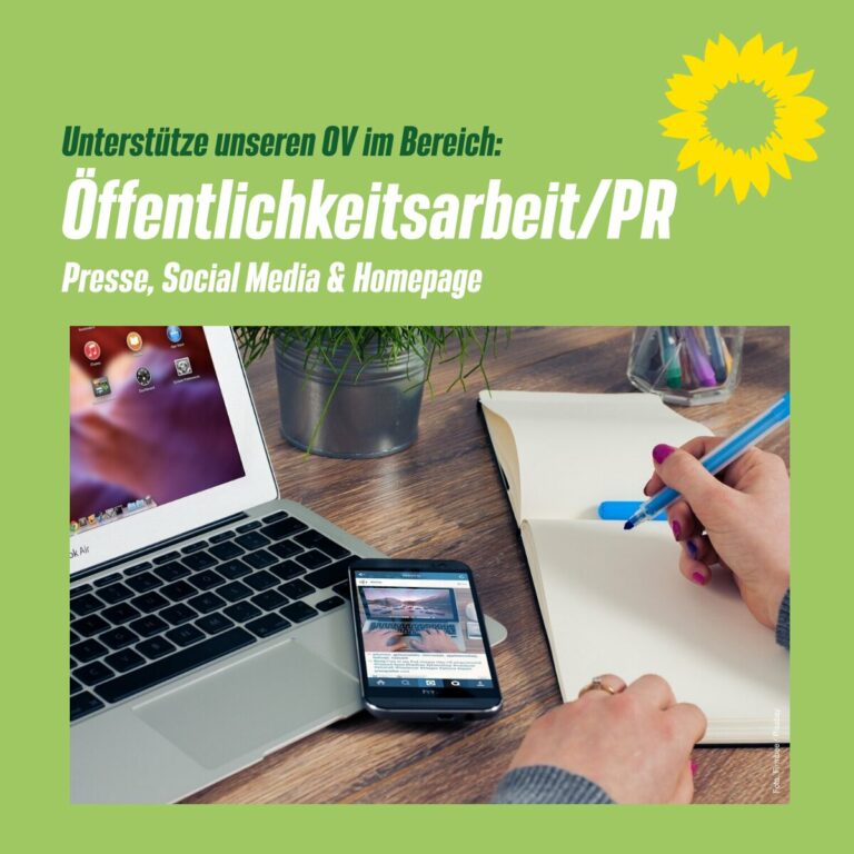 Unterstütze uns im Bereich Öffentlichkeitsarbeit.